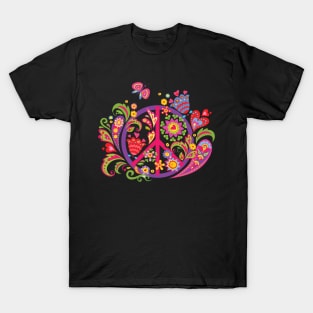 CND Peace Flowers Hippy T-Shirt